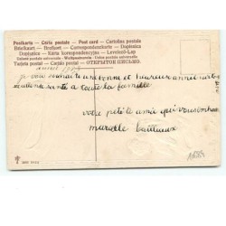 n°10684 - Carte Fantaisie Gaufrée - Bonne Année - Angelot et ruban