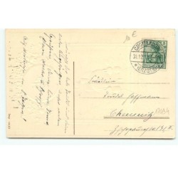 n°17434 - Carte Gaufrée - Fröhliche Fahrt in's neue Jahr - Train dans la nuit