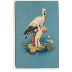 n°17450 - Bébé près d'une...