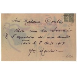 n°17456 - Carte Celluloid - Heureuse Pâques - Cloche et pensées