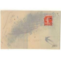 n°17457 - Carte Celluloid - Bonne Fête - Hirondelle et myosotis