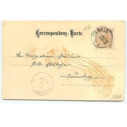 n°17471 - Carte Gaufrée - Fröhliche Weihnachten - Ange gardien lisant