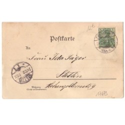 n°17473 - Fröhliche Weihnachten - Ange dans un médaillon - Carte à paillettes