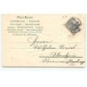 n°17483 - Carte Gaufrée - Ange sur les épaules d'une jeune femme, hirondelle