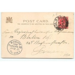 n°17500 - Raphael Tuck Series 1855 Christmas - Fillette avec un éventail
