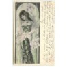 n°17517 - Mary Golay - Jeune Femme - Art Nouveau - Iris