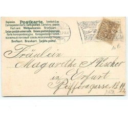 n°10691 - Carte Fantaisie - Prosit Neujahr - Angelots faisant de la luge