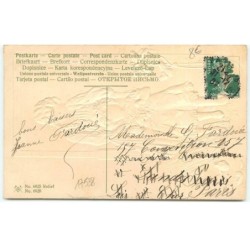 n°17538 - Carte Gaufrée - Joyeuses Pâques - Une jeune fille et une fillette