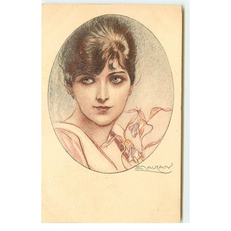 n°17560 - Mauzan - 78-4 Jeune femme dans un médaillon