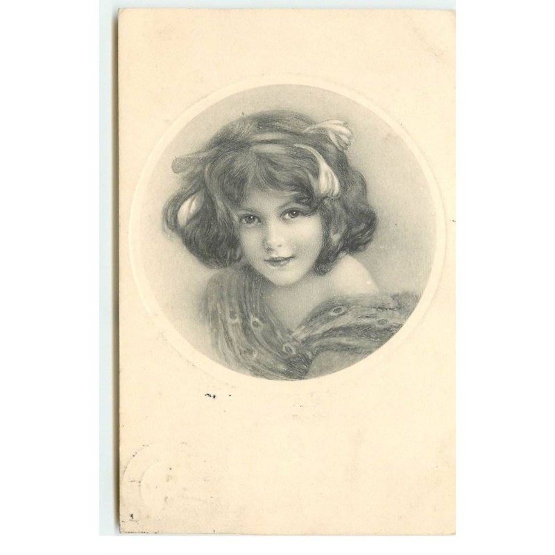 n°17561 - MM Vienne n°371 - Portrait d'une jeune fille dans un médaillon