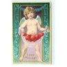 n°17573 - Carte Gaufrée - Love's Message - Ange apportant des coeurs