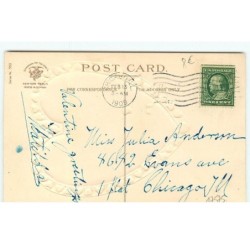 n°17575 - Carte Gaufrée - Clapsaddle - A Token of True Love - Garçon dans un coeur