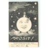 n°17580 - Herzlichen Glückwunsch zum Neuen Jahre - Homme et un clair de Lune - surréalisme - Th. Bauer