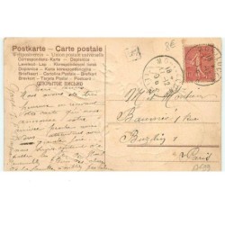 n°17599 - Carte Gaufrée - Chats jouant, l'un dans un chapeau haut de forme