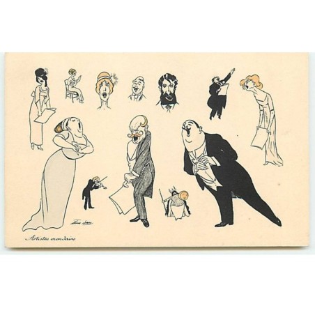 n°17610 - Xavier Sager - Artistes Mondains - Hommes et femmes chantant