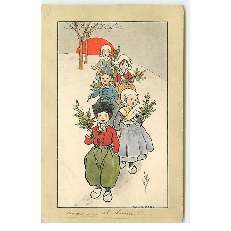 n°17611 - Florence Hardy - Enfants en file indienne