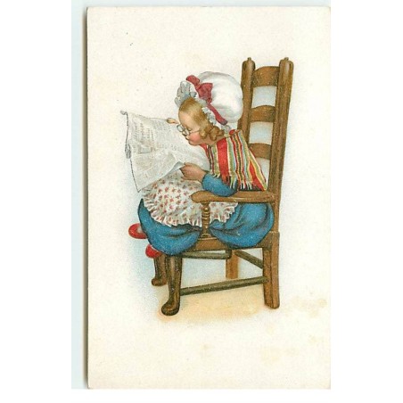 n°17613 - MM Vienne n°635 - Fillette assise lisant un journal