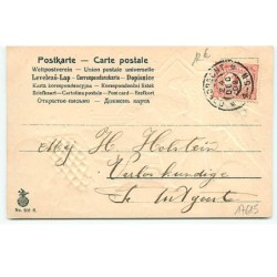 n°17615 - Carte Gaufrée - Ange gardien veillant sur une enfant dormant - couverture en tissu