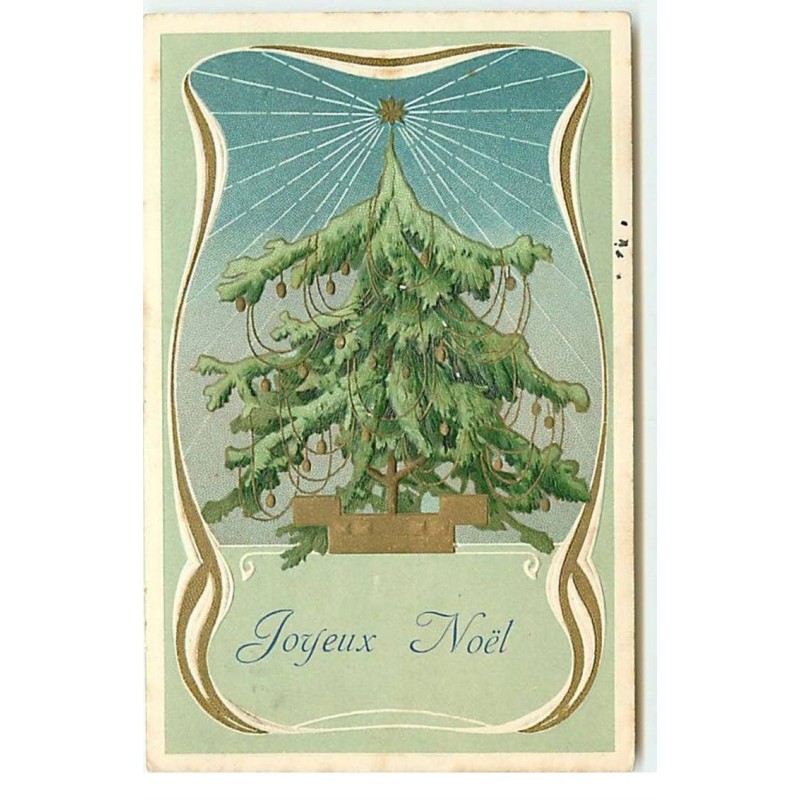 n°17621 - Carte Gaufrée - Joyeux Noël - Sapin