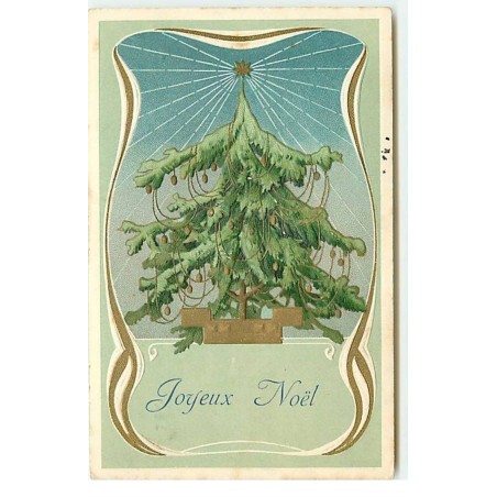 n°17621 - Carte Gaufrée - Joyeux Noël - Sapin