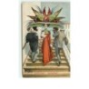 n°10701 - Carte Illustrateur - Arthur Thiele - Achtung ! Bahnfrei ! - Femme avec un grand chapeau