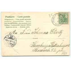 n°17639 - Carte Gaufrée - Fröhliche Ostern - Enfants sonnant une cloche