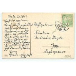 n°17642 - Carte Gaufrée - Boldog Husvéti Unnepeket - Enfants portant une caisse remplie de fleurs, et tenant un mouton