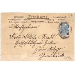 n°17652 - Carte à Paillettes - Portrait d'une Jeune femme de profil