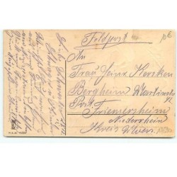 n°17690 - Carte Gaufrée - Die besten Wünsche zum Jahreswechsel - Garçon avec des lettres près d'un chien