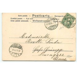 n°17700 - Deux anges, dont l'un jouant de la trompette