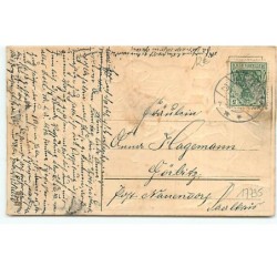 n°17735 - Carte Gaufrée - Brundage - Glückliches Neujahr - Anges jouant de la musique près d'un perchoir