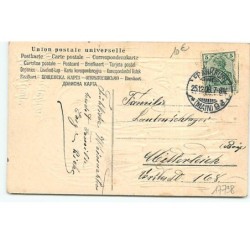 n°17738 - Carte Gaufrée - Fröhliche Weihnachten - Ange gardien veillant sur une enfant priant