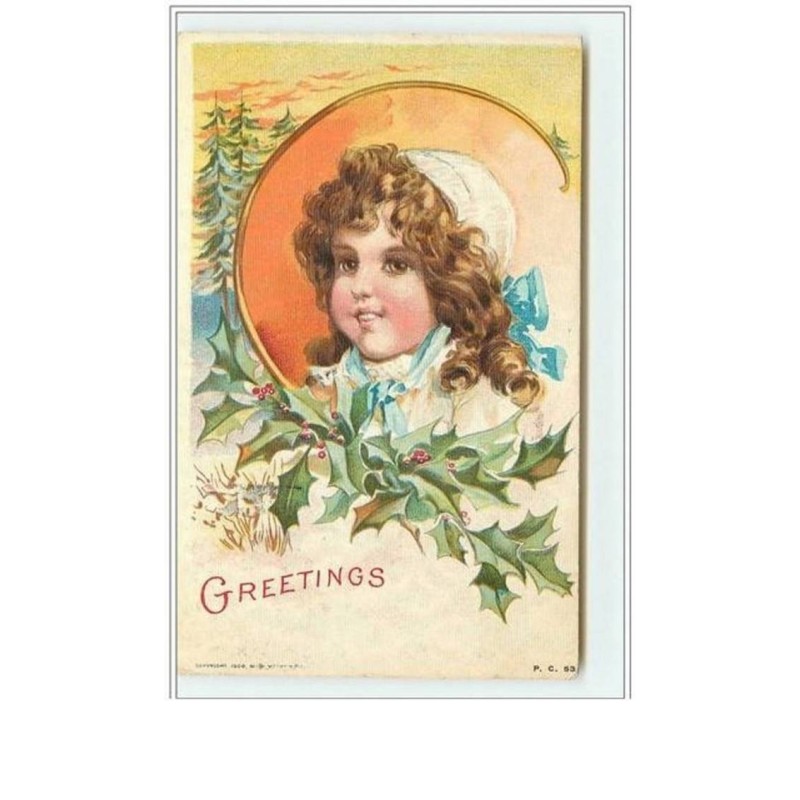 n°1775 - Greetings - Portrait de fillette