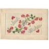 n°17753 - Carte Brodée - Best Wishes - Fleurs