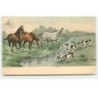 n°17769 - MM Vienne n°222 - Chiens de chasse allant vers des chevaux