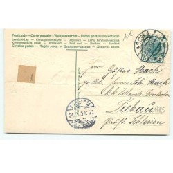 n°17785 - Carte Gaufrée - Fröhliche Weihnachten - Fillette regardant des oiseaux sur une branche