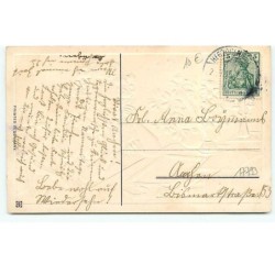 n°17793 - Carte Gaufrée - Herzlichen Glückwunsch zum Namenstage - Fillette cachetant une lettre