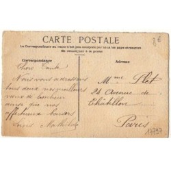 n°17797 - Bonne et Heureuse Fête - Iris au bords de l'eau au clair de lune - Carte peinte à la main