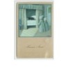 n°178 - Pauli Ebner - Heureuse Année - Enfants et chat noir sur leur lit