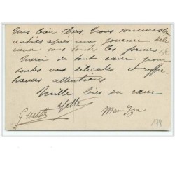 n°178 - Pauli Ebner - Heureuse Année - Enfants et chat noir sur leur lit