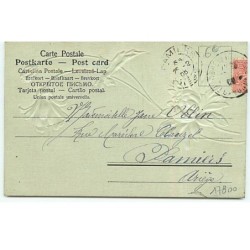 n°17800 - Carte Gaufrée - Fleurs