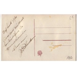 n°17802 - Carte Brodée - Bonne Année - Pensées