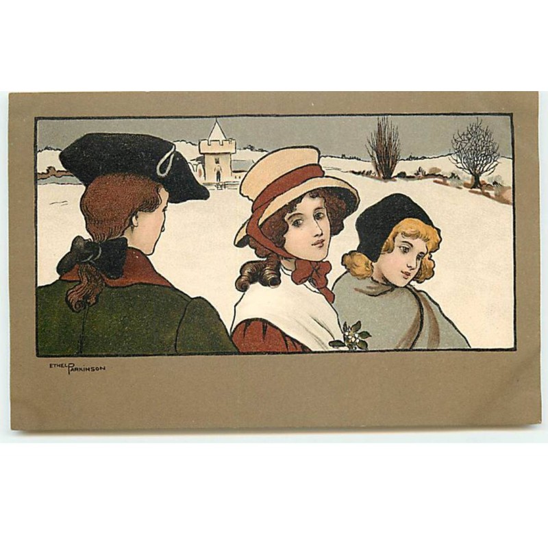 n°17812 - Ethel Parkinson - MM Vienne n°191 - Jeune homme avec deux jeunes femmes