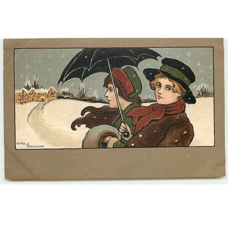 n°17813 - Ethel Parkinson - MM Vienne n°191 - Couple se protégeant sous un parapluie