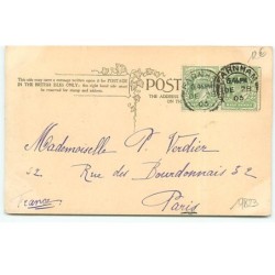 n°17823 - Ethel Parkinson - Jeunes gens dans un jardin enneigé