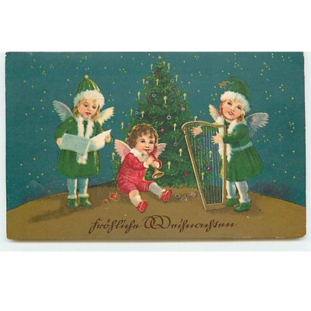 n°17835 - Flatscher - Fröhliche Weihnachten - Anges jouant de la musique
