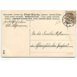n°10739 - Carte Fantaisie - Glücliches Neujahr - Enfants accrochés aux ailes d'un Moulin