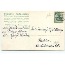 n°17876 - Die herzlichen Glückwünsche zum neuen Jahre - Lutin tenant la queue d'un cochon