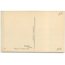 n°18008 - Nam - Bouderie - Jeune femme en bas dos à dos avec un singe