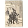 n°18029 - Carte Gaufrée - Bonne Année - Petits ramoneurs jouant avec leurs échelles